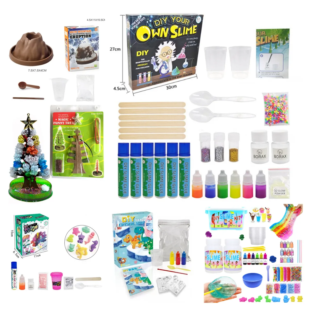 Brinquedos educativos de ciência de haste diferente, 100 + kit de experimento de ciência para crianças