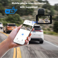 Boîte noire de 3 pouces pour voiture DVR Parking Monitor G-sensor Front 720P Rear 480P Dashcam with Wifi Phone App Control