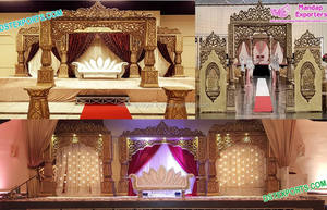 Conjunto de Mandap para Boda Estilo Bollywood, Elegante Mandap Maharaja para Boda en el Reino Unido y Escenario Deslumbrante, Decoración de Mandap para Boda Estilo Bollywood en EE. UU. - Product Image 3