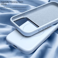 Coque en silicone liquide avec cadre métallique pour iPhone 18 Pro Max Pro, étui magnétique souple antichoc, en stock
