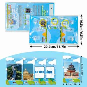 Juego de Tarjetas Educativas para Niños sobre Países, Paisajes Famosos y Mapas con Diseño de Cartas Plegables - Product Image 6