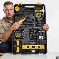 168 pièces, fabricant OEM, vente en gros, kits d'outils combinés, outils à main multifonctions, boîte d'outils dans un coffret rigide, acier à haute teneur en carbone