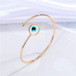 Bracelets tendance œil bleu turc porte-bonheur pour couples, bijoux de poignet ajustables, cadeau, bracelet bohème œil de démon fait main - Product Image 3