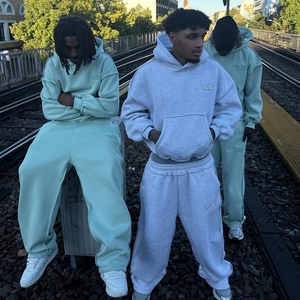 Quần Áo Các Nhà Sản Xuất Tùy Chỉnh Chạy Bộ Phù Hợp Với Phòng Tập Thể Dục Tập Thể Dục Thể Thao Lỏng Phù Hợp Với Tracksuit Chất Lượng Cao Baggy Sweatpants Và Hoodies Thiết Lập - Product Image 1