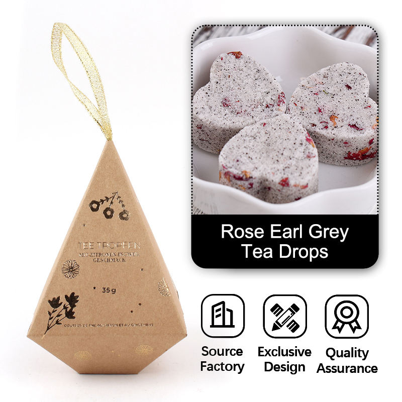 Ensemble de gouttes de thé - Rose Earl Grey