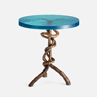 Tables d'appoint en métal de qualité supérieure avec un style artisanal, pieds robustes et plateau lisse pour les maisons modernes