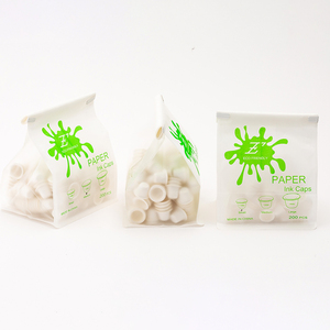 Commercio all'ingrosso EZ <span class=keywords><strong>tattoo</strong></span> <span class=keywords><strong>M</strong></span> Size eco-friendly biodegradabile usa e getta tappi di inchiostro a pigmenti di carta per il trucco permanente del tatuaggio - Product Image 1