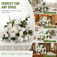 Centres de table de luxe en soie blanche, roses et orchidées, arrangements modernes de haute qualité pour mariage, élégants et raffinés, pour intérieur Tuoji