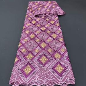 Último conjunto de algodón suizo de Nigeria, cordones de gasa suiza de alta calidad, telas de algodón africano - Product Image 3