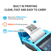 Terminal de point de vente portable Android PDA avec imprimante thermique de reçus 58 mm, appareil portable avec caméra, NFC, point de vente mobile, E-bolate, Loyverse