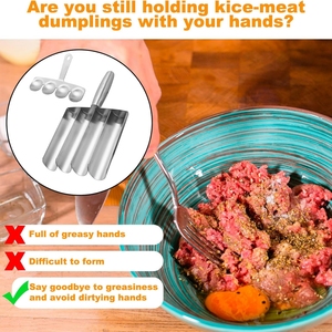 <span class=keywords><strong>Stampo</strong></span> Manuale <span class=keywords><strong>per</strong></span> <span class=keywords><strong>Polpette</strong></span> in Acciaio Inox 304, Utensile da Cucina <span class=keywords><strong>per</strong></span> Pesce Fritto e Gamberetti, <span class=keywords><strong>Stampo</strong></span> Resistente - Product Image 3