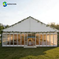 Tente de réception extérieure à structure en aluminium, grande portée, pour mariages et événements, imperméable, certifiée CE, 20 x 40, pour événements et stockage
