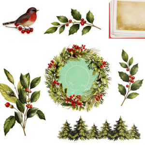 Autocollants en vinyle personnalisés sur le thème <span class=keywords><strong>de</strong></span> Noël vintage, autocollants décoratifs, <span class=keywords><strong>couronne</strong></span> <span class=keywords><strong>de</strong></span> Noël, autocollants transparents pour journal, <span class=keywords><strong>scrapbooking</strong></span>, bricolage - Product Image 5