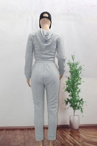 2024 Hot Sale Women's Casual Fleece Ankle-Length Hoodie Set with Sweatpants <strong>Cotton</strong> Sports <strong>Wear</strong> - Product Image 4