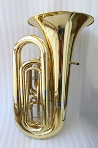 <span class=keywords><strong>Tuba</strong></span> professionnelle à <span class=keywords><strong>4</strong></span> <span class=keywords><strong>pistons</strong></span> avant, 5 valves rotatives, corps en laiton laqué or, tonalité BB - Product Image 2