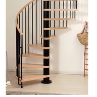Escalier en colimaçon nord-américain Ace, escalier intérieur moderne, marches en bois, escaliers en colimaçon intérieurs