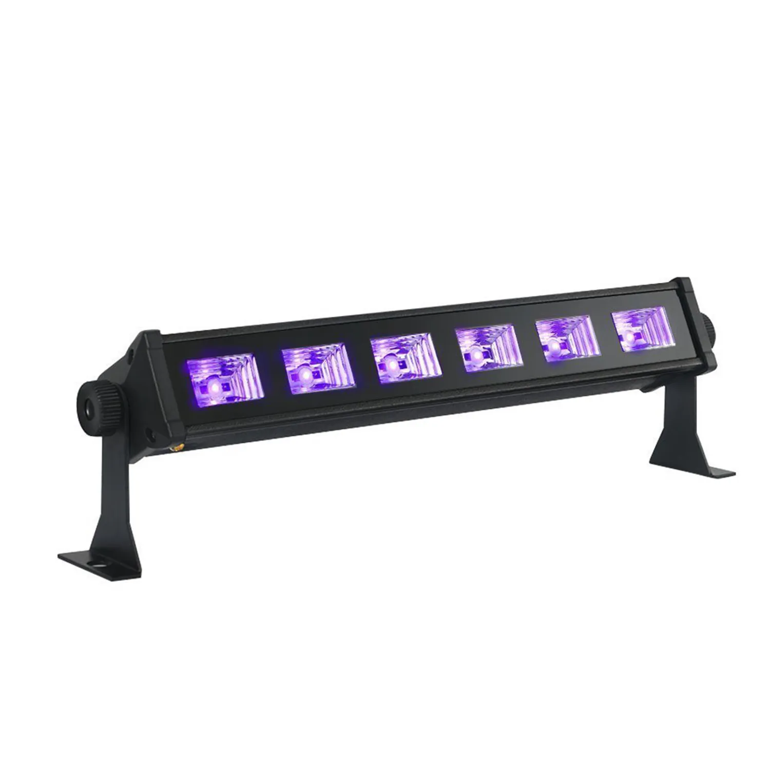 Nouveau produit 6 pièces 3W lumière noire décoration lampes télécommande boîtier UV Led barre noir scène fête lueur lumières