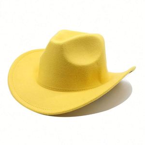 Sombrero de Vaquero de Ala Ancha de Alta Calidad para Hombre, Estilo Occidental, Poliéster y Algodón, Impresión Serigrafiada, 4 Estaciones, Uso Promocional - Product Image 1