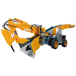 Belt conveying rocks excavator trencher/mucking loader for mine/0.4m3 bucket excavator