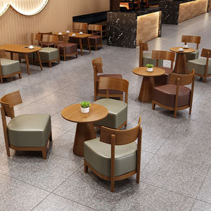 Modern Nordic Style Solid Wood Frame Lounge <b>Sofa</b> Chair Eco-Friendly Durable Hotel Living Room Upholstered Armchair - Product Image 4