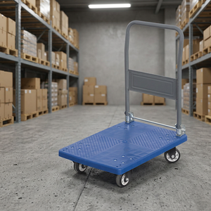Chariot à plateforme et chariot à main FERVI en PVC, capacité 300 kg, plateforme 900x600 mm - Product Image 3