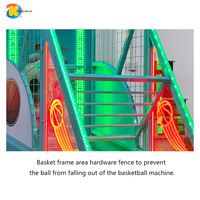 Machine de basket-ball d'arcade commerciale pour le marché américain, jeu électronique d'anneau de basket-ball d'intérieur à monnayeur, avec effets lumineux et interface en anglais