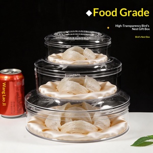 Caja Redonda de Plástico Transparente de Alta Gama para Regalo, Tipo Nido de Pájaro, Vacía, para Empaque de Lujo - Product Image 6