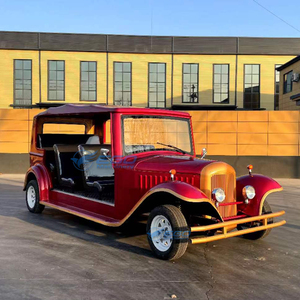 Voiture électrique vintage rouge classique pour huit passagers, vente en gros d'usine, carrosserie durable, application multi-scènes - Product Image 1