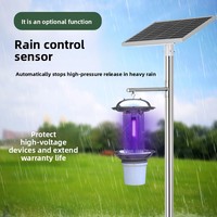 Lampe Solaire LED Anti-Moustiques Étanche pour Extérieur, Piège à Insectes Grande Surface, Contrôle des Nuisibles pour Terres Agricoles, Vergers, Jardins et Cours