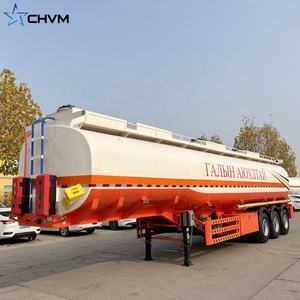 뜨거운 판매 3 축 스테인레스 스틸/알루미늄 연료 탱커 세미 트레일러 가솔린/디젤 트럭 트레일러 - Product Image 3