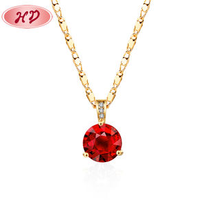 थोक गहने चीन 18K सोना मढ़वाया आभूषण सेट के लिए Sutd कान की बाली और हार गहने महिलाओं - Product Image 2