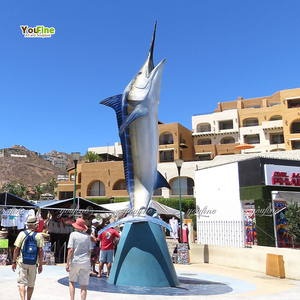 Escultura de Marlin de Bronce Metálico de Tamaño Real para Exteriores, Estatua de Animal Marino, Escultura de Pez Saltando, para Decoración de Jardín - Product Image 4