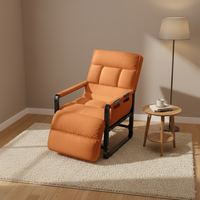 Fauteuil inclinable pliable pour le bureau et la maison, fauteuil de bureau inclinable 2-en-1 pour la sieste, fauteuil paresseux pour l'utilisation de l'ordinateur