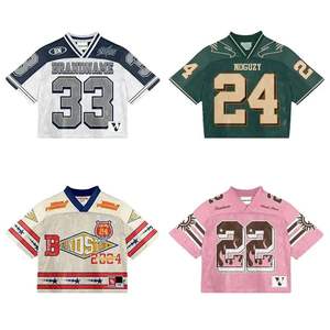 Venta al por mayor de ropa deportiva bordada personalizada de fútbol americano Jersey Tops de diseño premium juvenil de fútbol universitario uniforme de equipo deportivo - Product Image 6