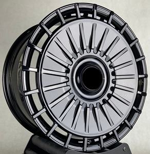 Rines <span class=keywords><strong>de</strong></span> Aleación Forjados Personalizados <span class=keywords><strong>de</strong></span> 1 Pieza con Diseño Multirradio, Pulidos y Cepillados en Negro para BMW X3 X4 X5 X6 X7 y Benz Glc Gls Gle - Product Image 3