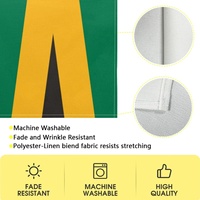 Chemin de table personnalisé en polyester avec drapeau de la Jamaïque, protection de table à coutures fines pour les repas quotidiens et les événements festifs