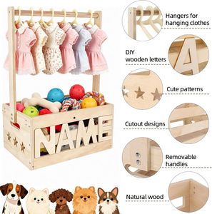 Organisateur de placard pour chien BH, lettres de l'alphabet personnalisées et autocollants, placard <span class=keywords><strong>en</strong></span> <span class=keywords><strong>bois</strong></span> pour animaux de compagnie, placard pour chien et chat - Product Image 2