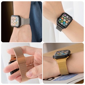 <span class=keywords><strong>Correa</strong></span> de Metal de acero inoxidable para <span class=keywords><strong>Apple</strong></span> <span class=keywords><strong>Watch</strong></span>, repuesto de malla metálica Milanese Loop, negro, plateado, dorado, <span class=keywords><strong>rosa</strong></span> y dorado - Product Image 6