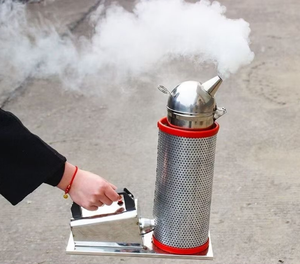 Grand fumoir vertical électrique avec <span class=keywords><strong>filet</strong></span> de protection Fumeur d'abeille rechargeable en acier inoxydable - Product Image 4