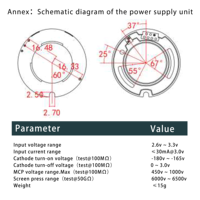 Papan Penggerak HV Otomatis untuk Pemesanan Massal, Penguat Gambar, Kebisingan Rendah, Stabilitas Tinggi GEN2+PSU, Kompatibel dengan PVS14/PVS7, 2.6-3.3V