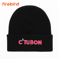 Gorro de invierno con logotipo personalizado, gorro de punto bordado, modelo a cuadros Argyle, animaciones dibujadas a mano, calidad Premium en relieve