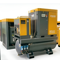 Compresseur d'air à vis 15KW 20HP 1,9-2,5 M3/min 67-88 Cfm 7-13 bar pour ligne de production automatisée / fabrication générale / peinture