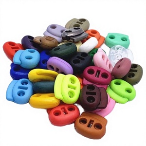 Garment Accessories Multiple Colors <b>Toggle</b> Lock Clip Bags Plastic Nylon Cord Stopper Spring Buckle Eco-Friendly Nickel-Free Snap - Product Image 2
