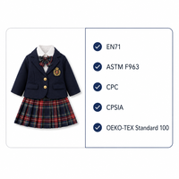 Vêtements pour poupées de 18 pouces faits sur mesure, ensemble blazer et jupe plissée style preppy avec mocassins, tenue scolaire, jouet en peluche miniature pour poupées de 18 pouces