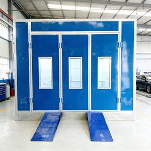 Cabine de <span class=keywords><strong>peinture</strong></span> professionnelle pour detailing automobile, four de séchage fixe, système à faible bruit, chauffage diesel/électrique, éclairage LED, 80°C de cuisson - Product Image 2