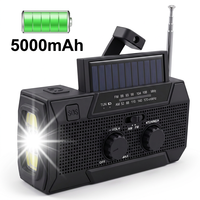 Radio de Emergencia con Linterna y Alarma SOS, Material Plástico ABS, Batería Recargable de 5000 mAh, Directo de Fábrica