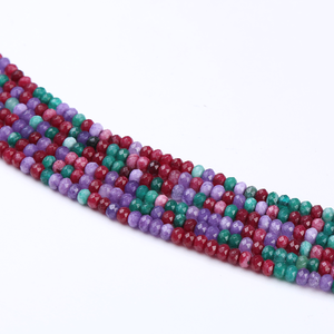 ลูกปัดพลอยธรรมชาติสำหรับทำเครื่องประดับ ขัดเงา ทรงเหลี่ยม สีส้ม เขียว น้ำเงิน ชมพู เพชร ทับทิม หยก ขนาด 1.5 มม. - Product Image 4