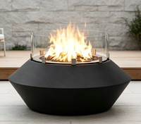 Brûleur à gaz propane extérieur en acier, foyer/table haute pression, durable, écologique, taille personnalisable, bouton de sécurité flamme