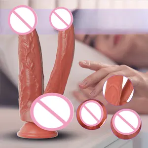 Silicone Realistic Huge Thin Penis Big Dildo Double Head Penetration Dong Dildo For Lesbian Women Sex Toys