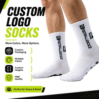 Chaussettes de sport tricotées antidérapantes avec grip et protection de talon, imprimées numériquement et fabriquées avec technologie tricotée, pour l'entraînement intense de printemps